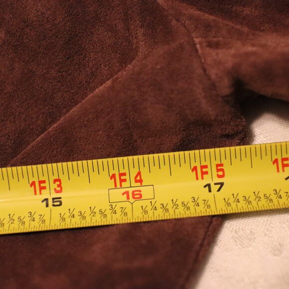 Fitted Suede Leather one button Charlotte Russe jacket Small 100% leather Brown - Picture 5 of 16